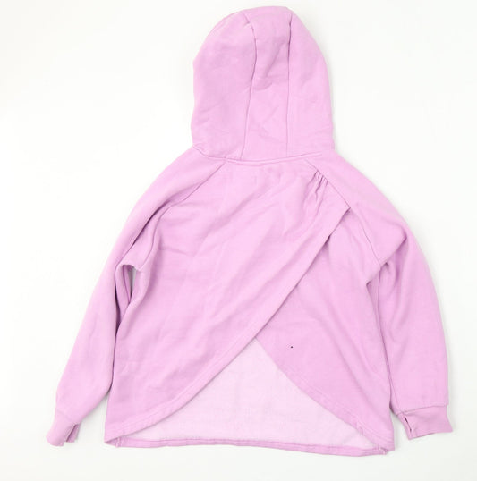Leigh Tucker Womens Pink Cotton Pullover Hoodie Size S