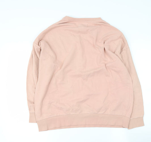NEXT Womens Pink Cotton Pullover Sweatshirt Size M
