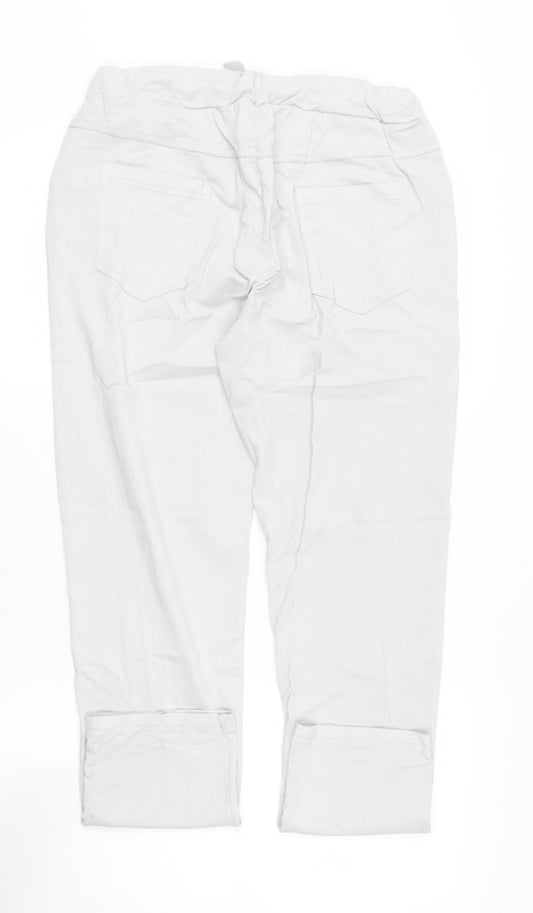 Preworn Womens Beige Viscose Cargo Trousers Size M Regular