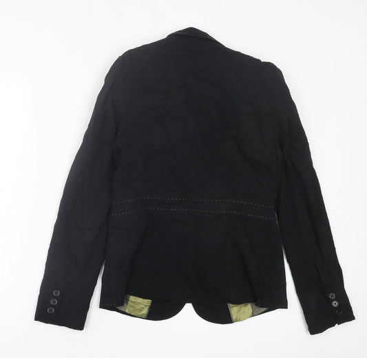 NEXT Womens Black Jacket Blazer Size 8 Button