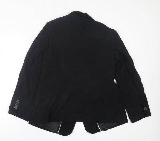 Marks and Spencer Womens Black Jacket Blazer Size 8 Button