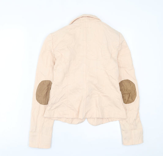 RESERVED Womens Beige Jacket Blazer Size 14 Button