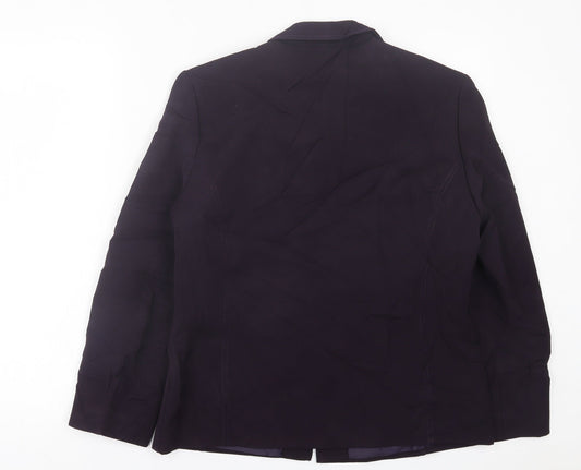 Preworn Womens Purple Jacket Size 12 Zip