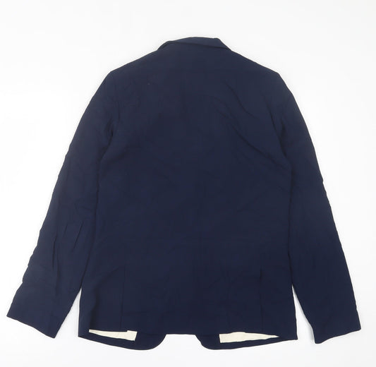 New Look Womens Blue Jacket Size 10 Button