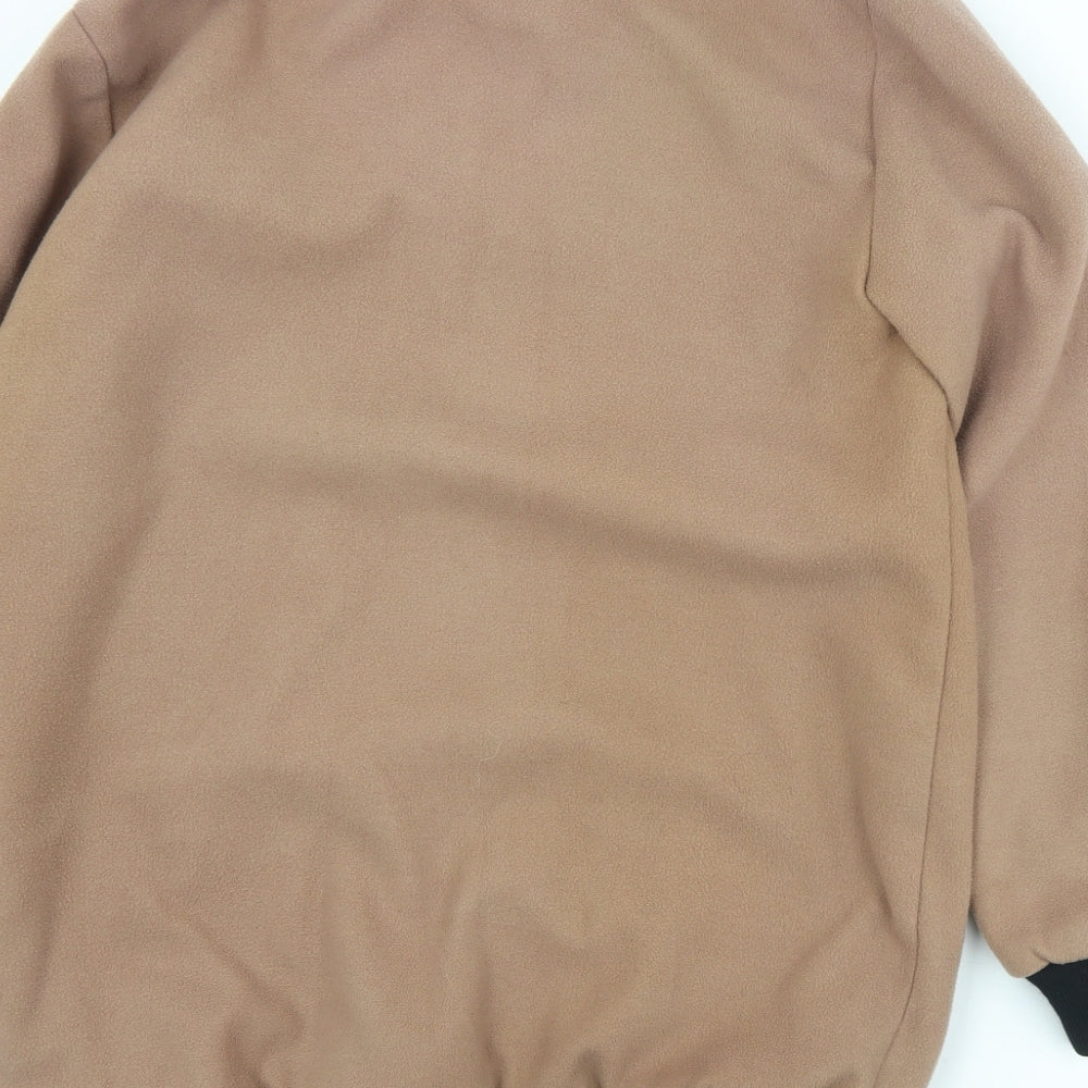 Bohoo Womens Brown Pea Coat Coat Size 12 Zip