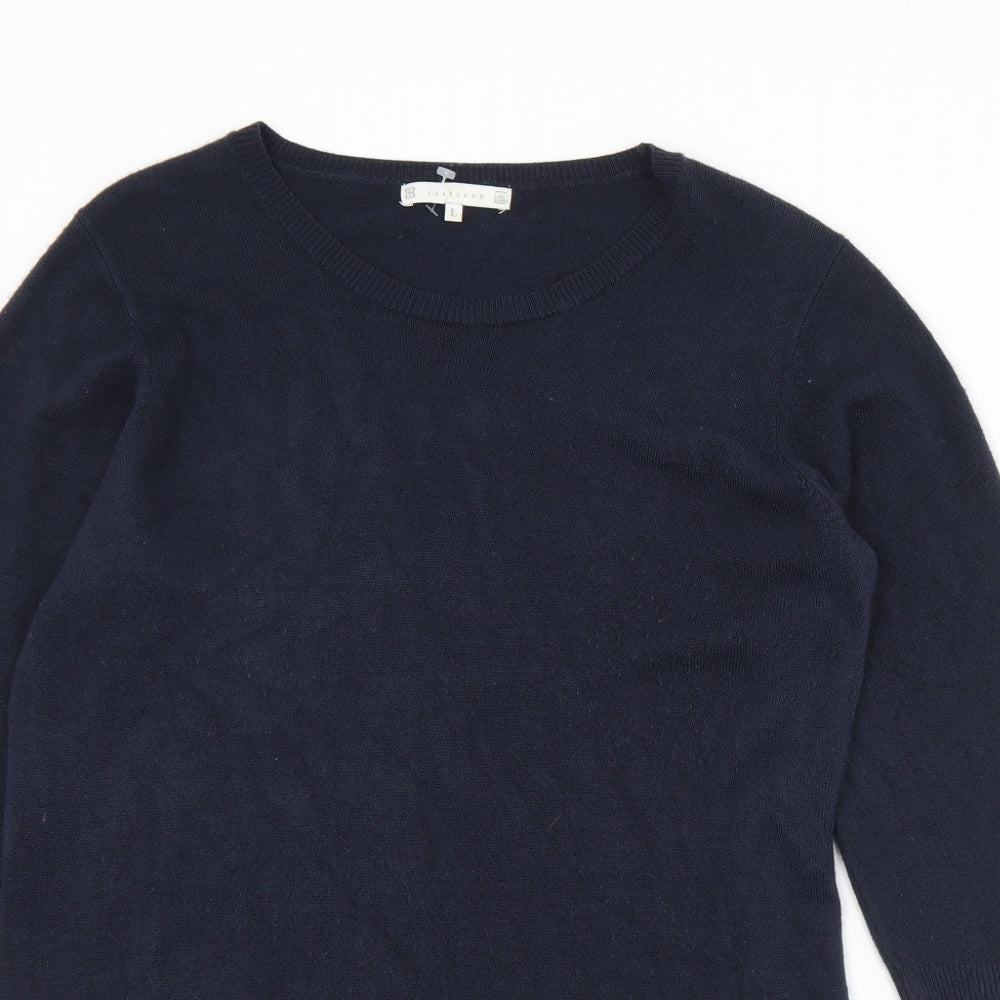 Lakeland Womens Blue Round Neck Acrylic Pullover Jumper Size L
