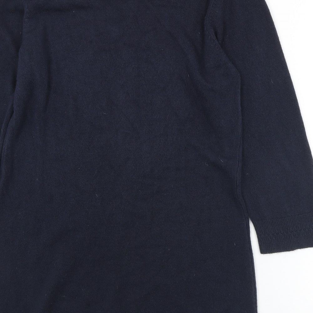Lakeland Womens Blue Round Neck Acrylic Pullover Jumper Size L