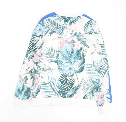 name it Girls Multicoloured Floral Cotton Pullover Sweatshirt Size 11-12 Years - Waves
