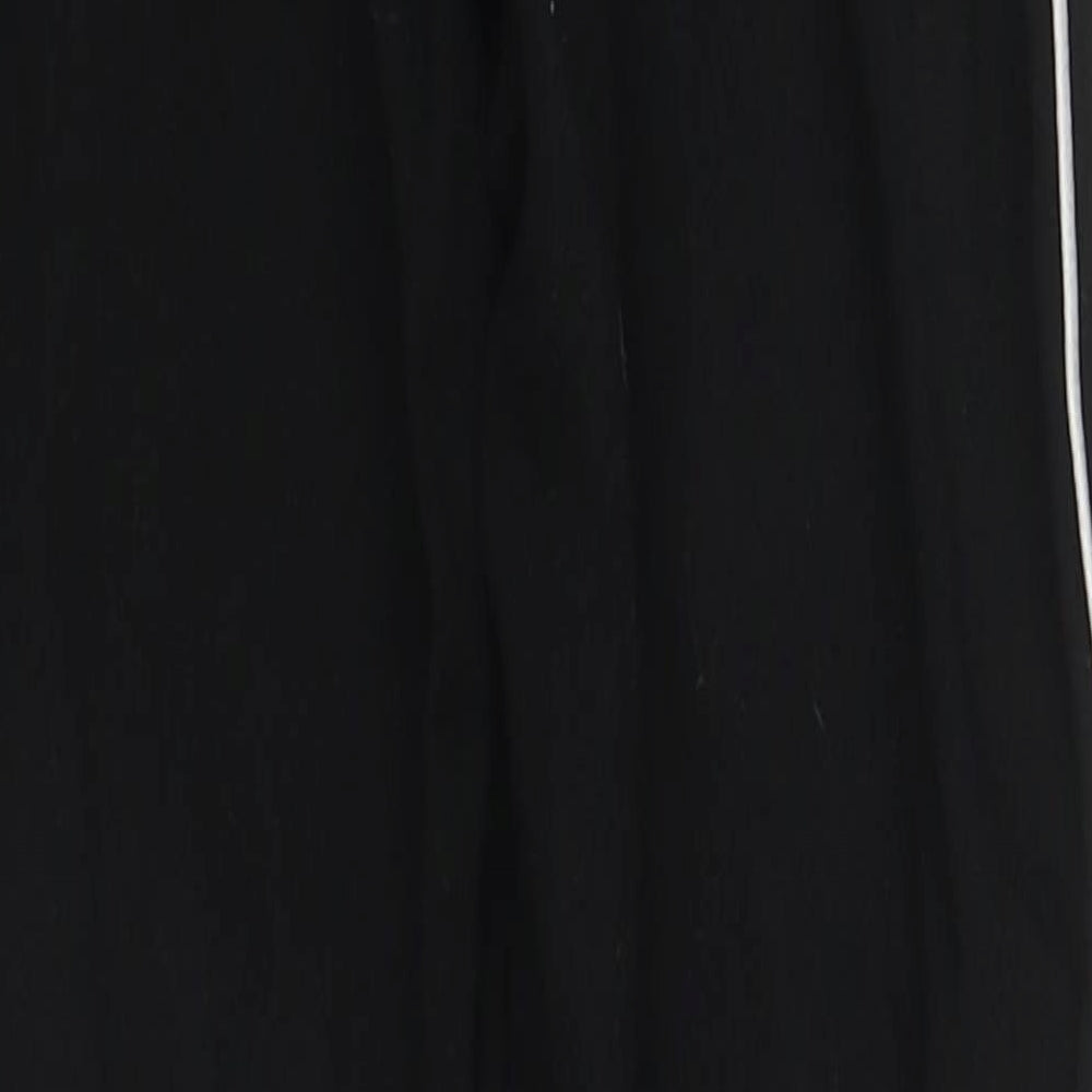 Marks and Spencer Womens Black Striped Viscose Jogger Leggings Size 8 L25 in