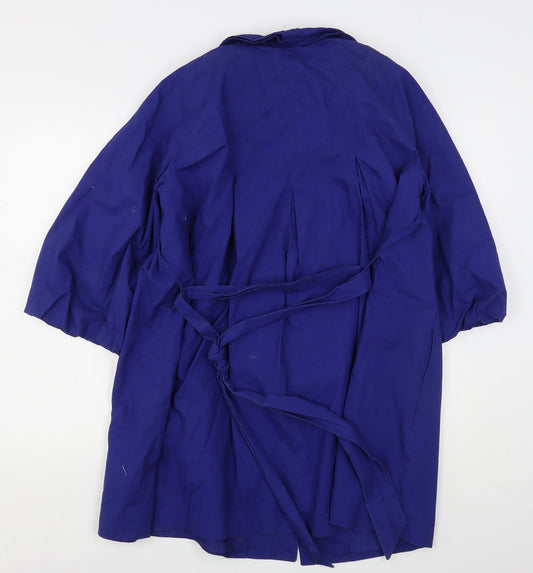 Marks and Spencer Womens Blue Overcoat Coat Size 14