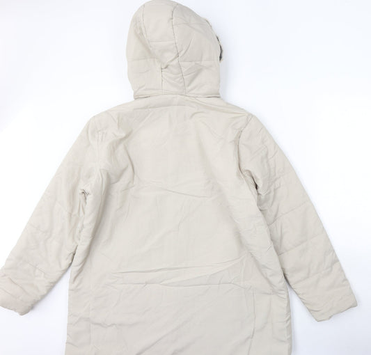 Preworn Womens Beige Jacket Size L Zip