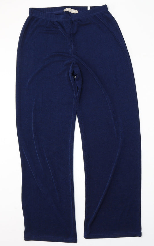Anthology Womens Blue  Polyester Trousers  Size 12 L28 in Regular