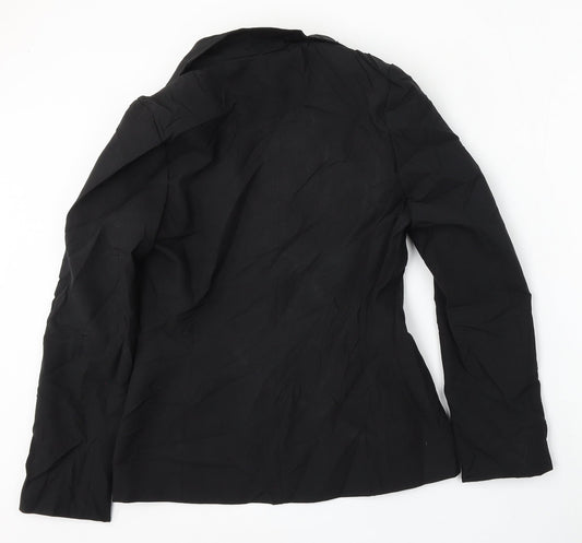 New Look Womens Black Polyester Jacket Suit Size 12