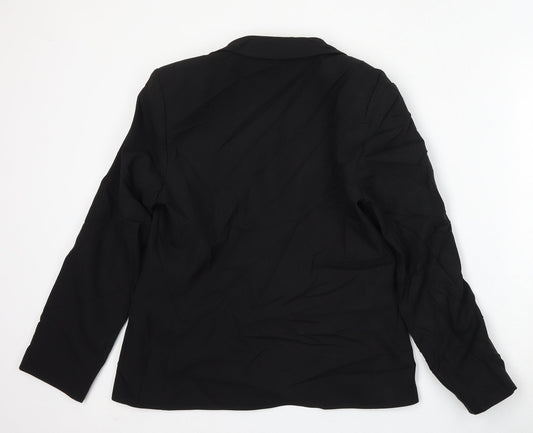 Marks and Spencer Womens Black Polyester Jacket Suit Size 12