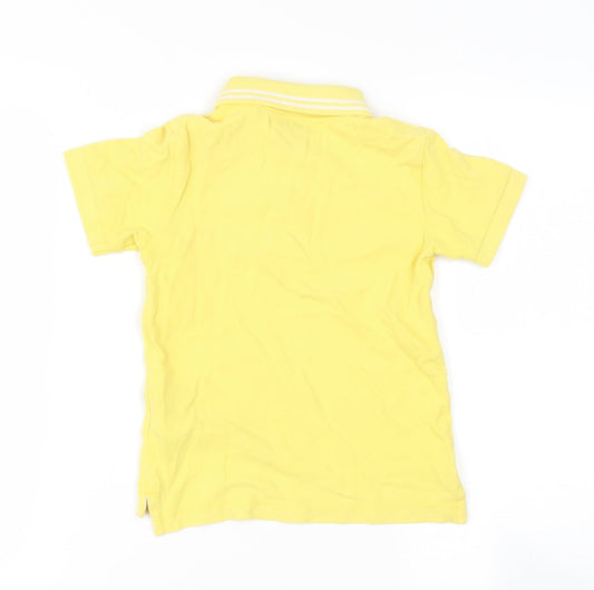 NEXT Boys Yellow Cotton Basic Polo Size 2 Years Collared