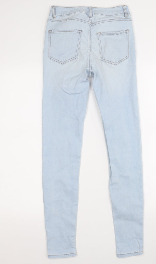 Denim Co. Womens Blue Cotton Skinny Jeans Size 6 L28 in Regular