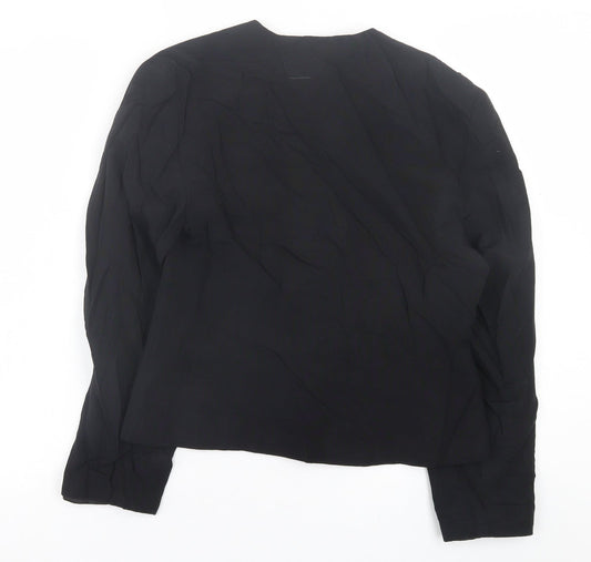 Richards Womens Black Jacket Blazer Size 12 Button