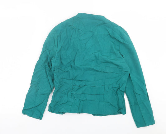 BHS Womens Green Jacket Blazer Size 14 Button