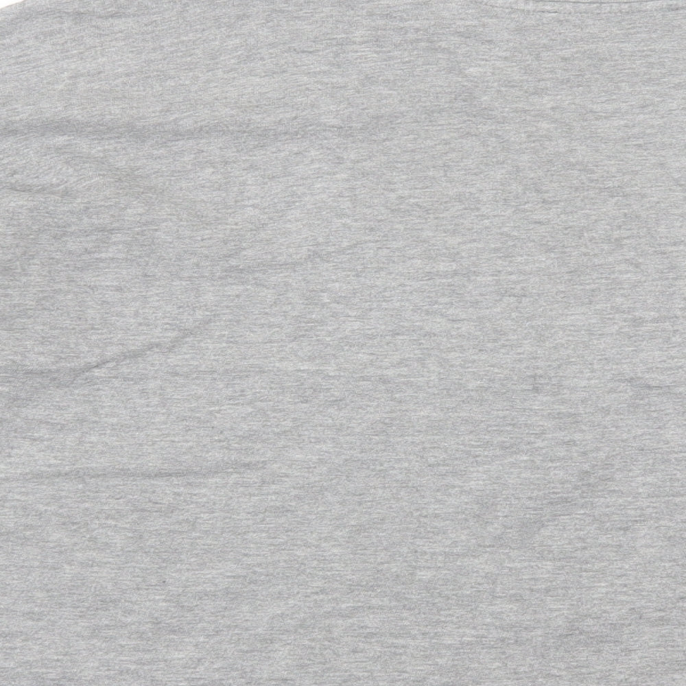 Marks and Spencer Womens Grey Floral Cotton Pullover Sweatshirt Size 14 Pullover
