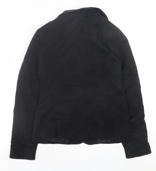 George Womens Black Jacket Blazer Size 12 Button
