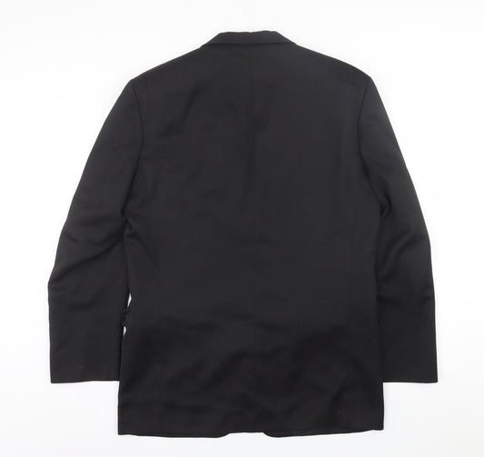 Burton Mens Black Viscose Jacket Suit Jacket Size 40