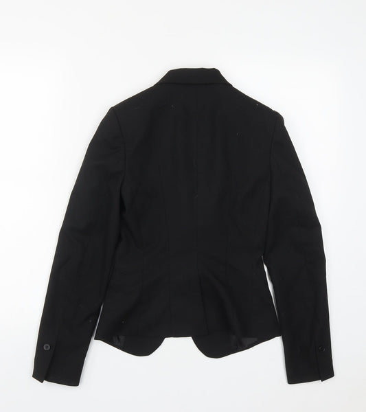 H&M Womens Black Jacket Size 4 Button