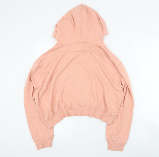 In the Style Womens Pink Cotton Pullover Hoodie Size 14 Pullover - Cropped