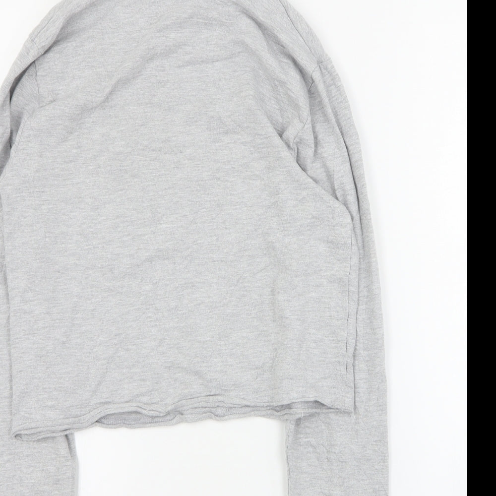 M&Co Girls Grey Cotton Pullover Hoodie Size 13 Years Pullover - Mickey Mouse