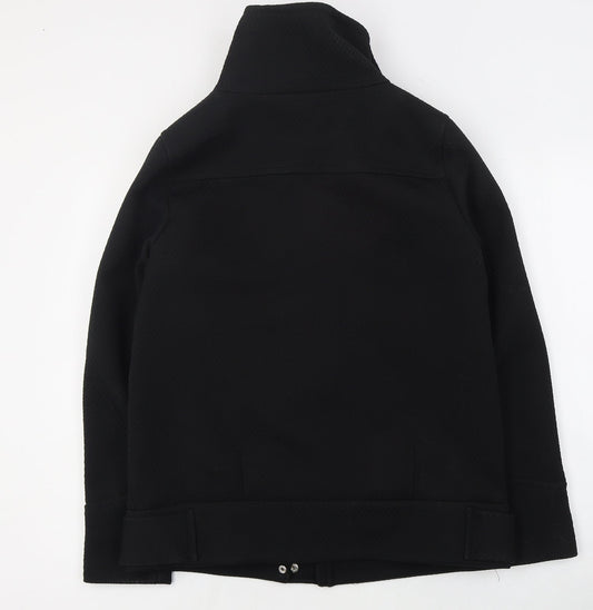 H&M Womens Black Pea Coat Coat Size 8 Zip