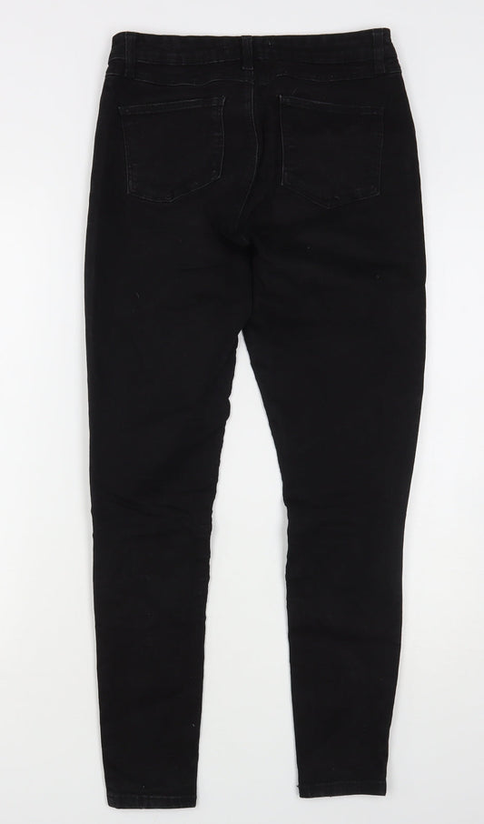 Denim & Co. Womens Black Cotton Skinny Jeans Size 12 L28 in Regular