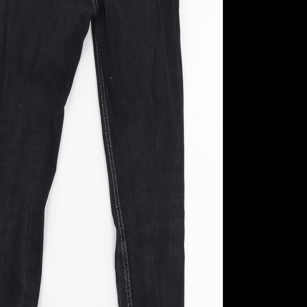 The Rockin Rev Womens Black Cotton Skinny Jeans Size 6 L25 in Slim Zip
