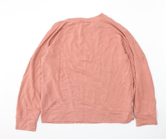Marks and Spencer Womens Pink Viscose Pullover Sweatshirt Size 8