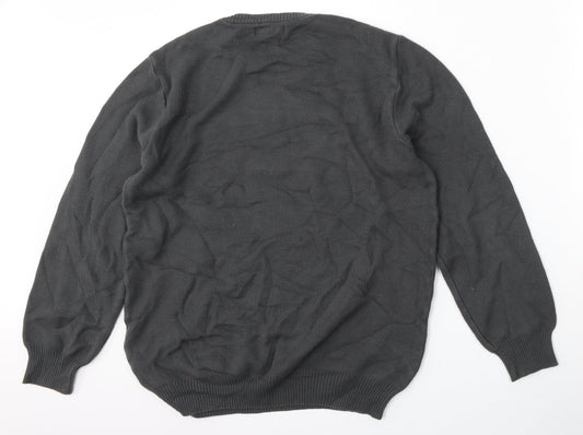 Tom Penn Mens Grey Round Neck Polyester Pullover Jumper Size XL - Slim fit