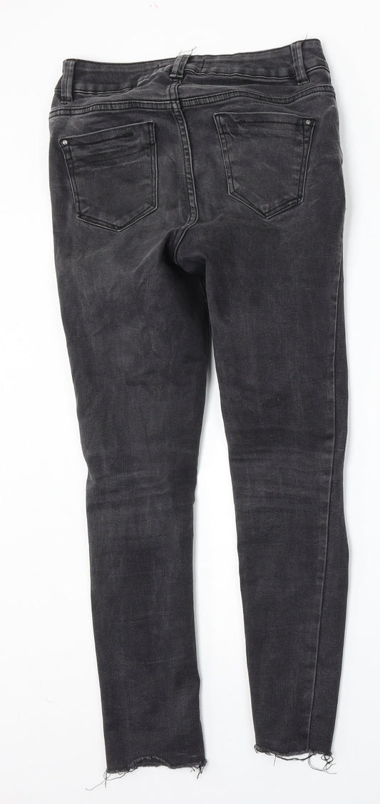 915 Generation Girls Black Cotton Skinny Jeans Size 11 Years Regular