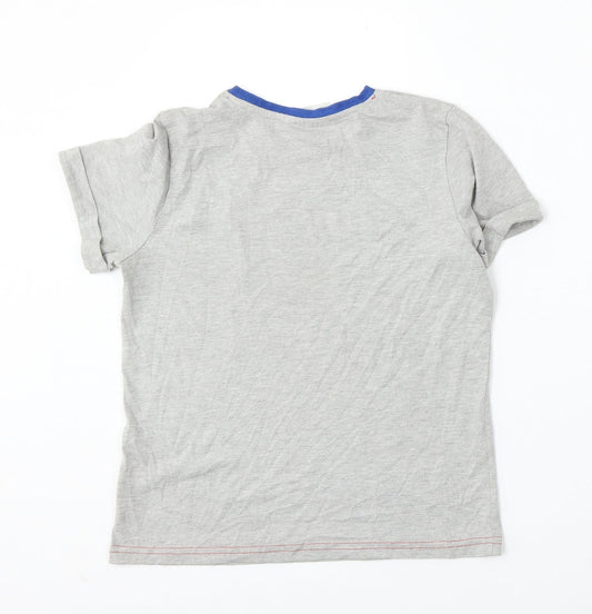 George Boys Grey Cotton Basic T-Shirt Size 11-12 Years Round Neck - Lego Superheroes