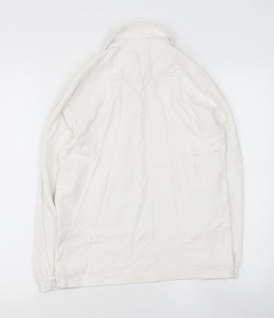 Zara Boys White Cotton Basic Button-Up Size 13 Years Collared