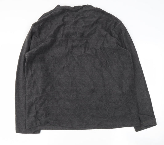 Perter Storm Mens Grey V-Neck Polyester Henley Jumper Size L
