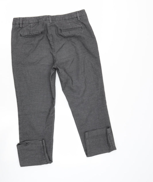 BENETTON Boys Grey Viscose Chino Trousers L26 in Regular