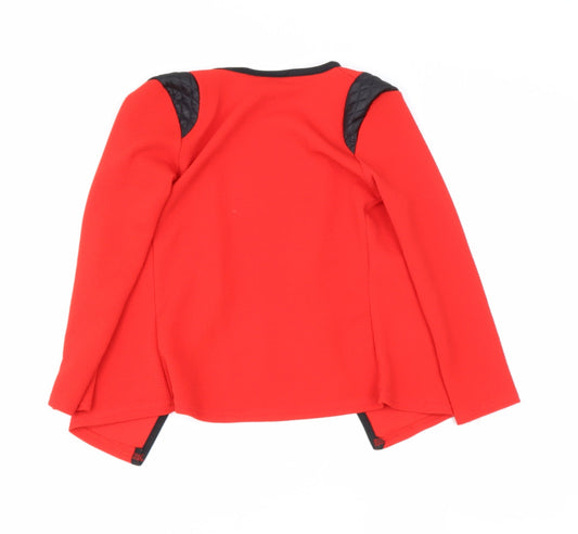 LOTMART KIDS Girls Red V-Neck Polyester Pullover Jumper Size 6 Years