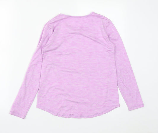Dunnes Girls Purple Polyester Basic Casual Size 10-11 Years Round Neck