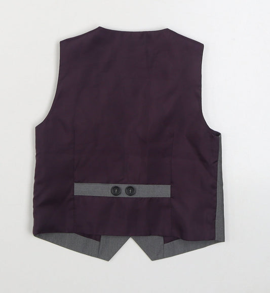 NEXT Boys Grey Overcoat Waistcoat Size 2-3 Years Button