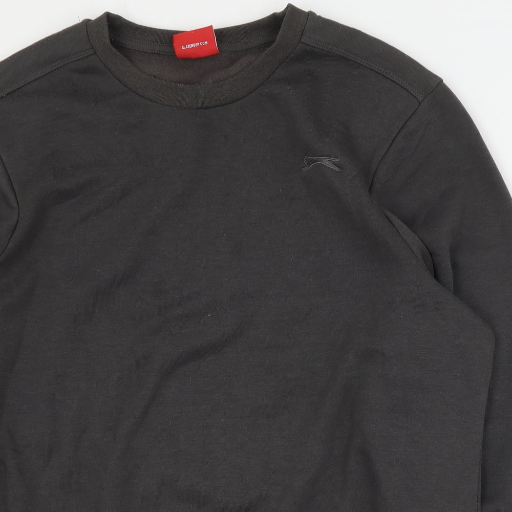 Slazenger Womens Grey Polyester Pullover Sweatshirt Size L Pullover