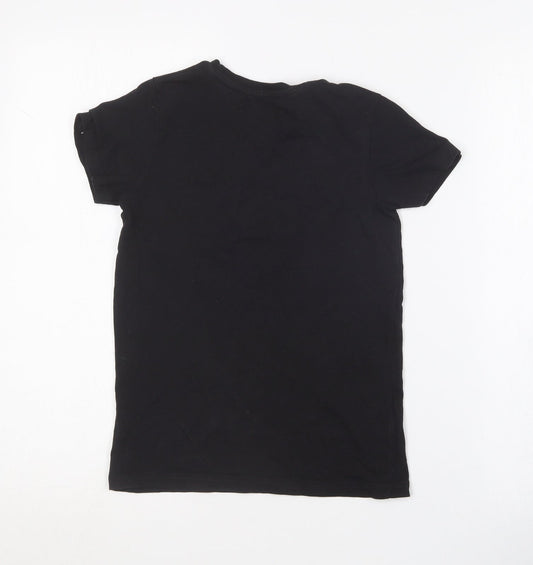 Matalan Boys Black Cotton Basic T-Shirt Size 8 Years Round Neck - Bronx NYC