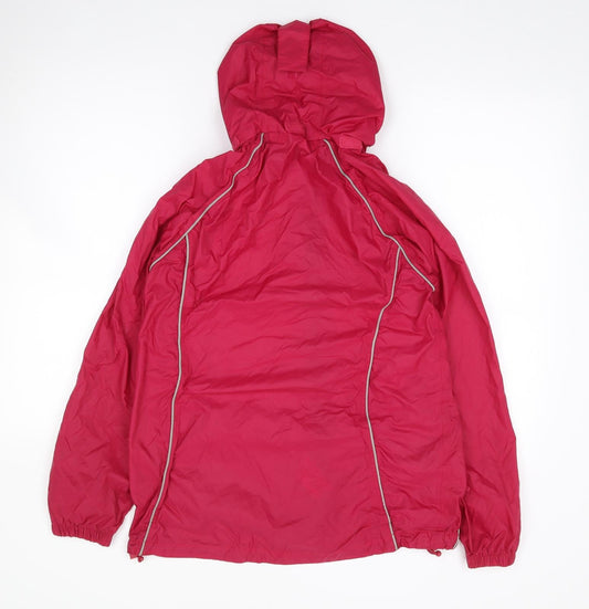 Mountain Life Womens Pink   Rain Coat Coat Size 8  Zip