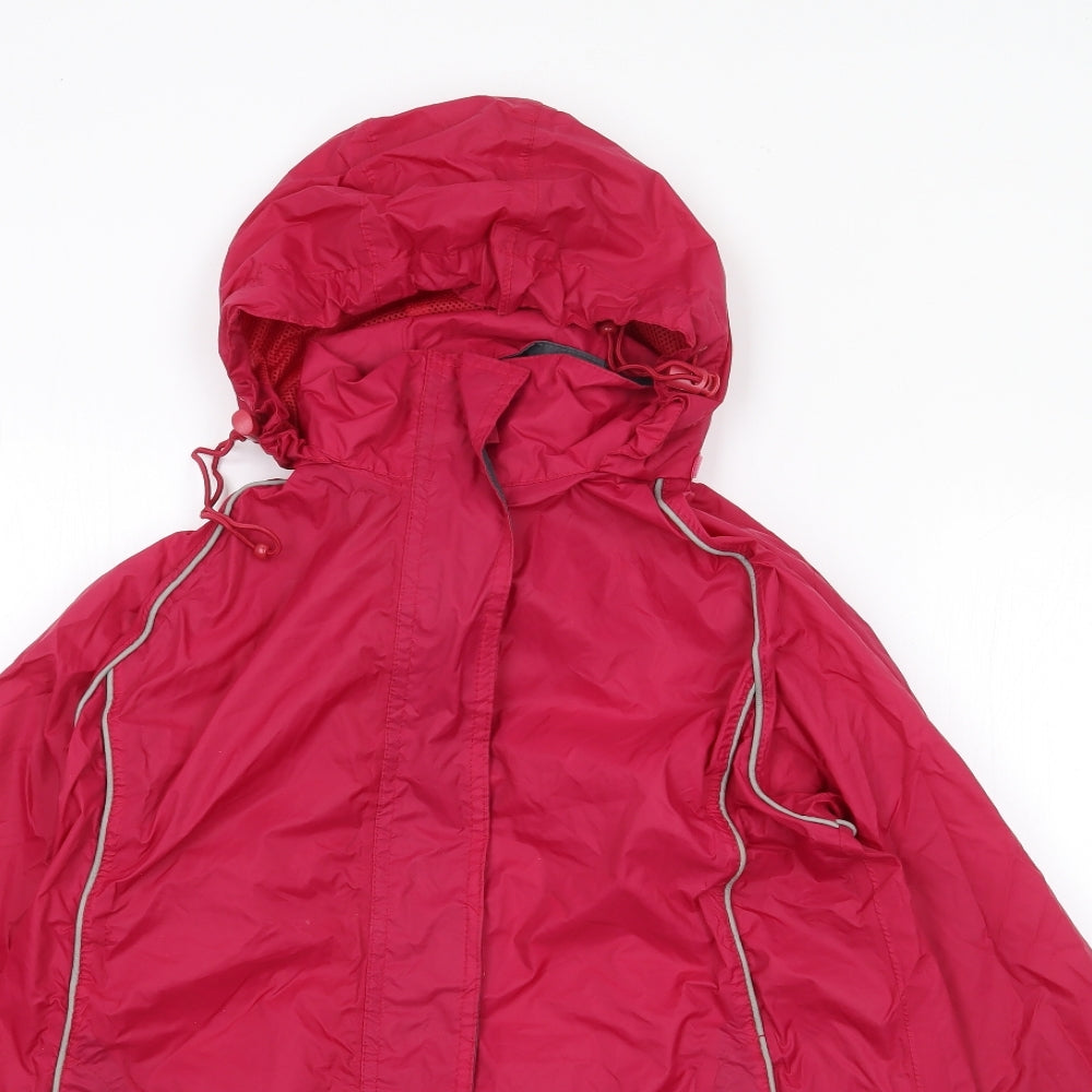 Mountain Life Womens Pink Rain Coat Coat Size 8 Zip