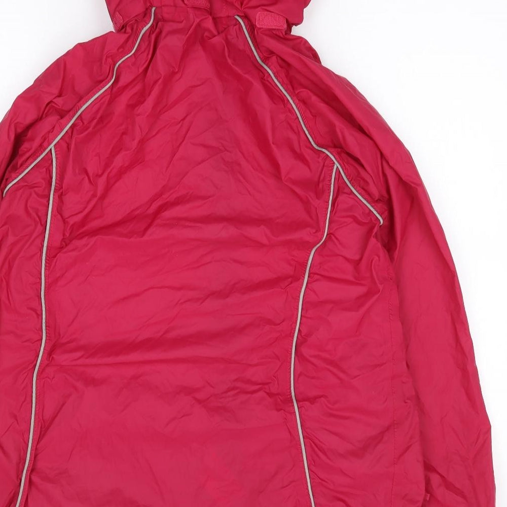 Mountain Life Womens Pink Rain Coat Coat Size 8 Zip