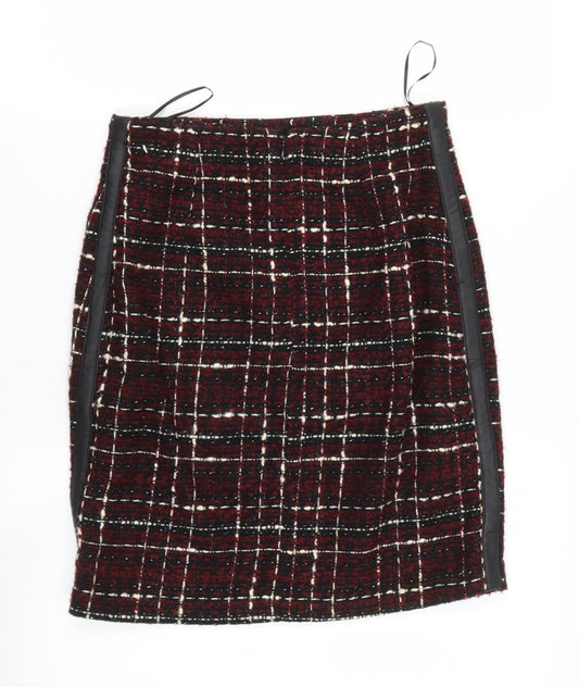 Limited Edition Womens Brown Acrylic A-Line Skirt Size 8