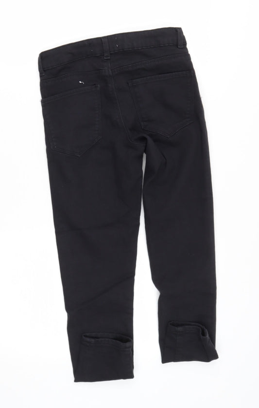 Zara Girls Black Polyester Skinny Jeans Size 9 Months Regular