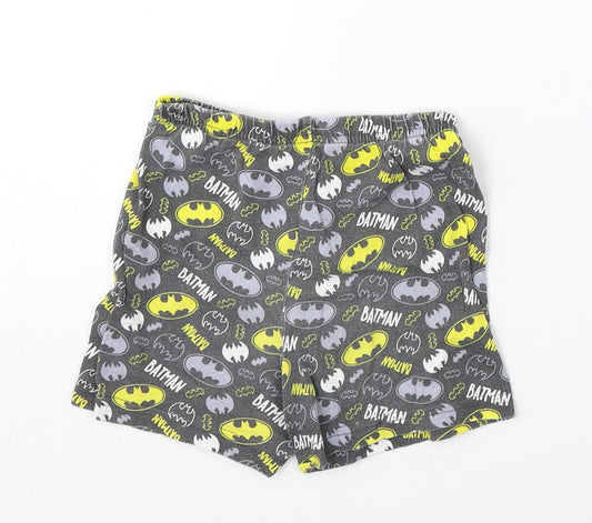 Primark Boys Grey Geometric Cotton Sweat Shorts Size 2-3 Years Regular