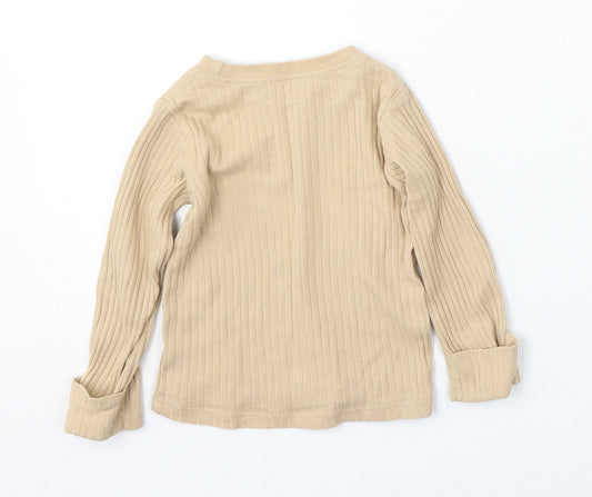 George Boys Beige Cotton Pullover Jumper Size 6-9 Months